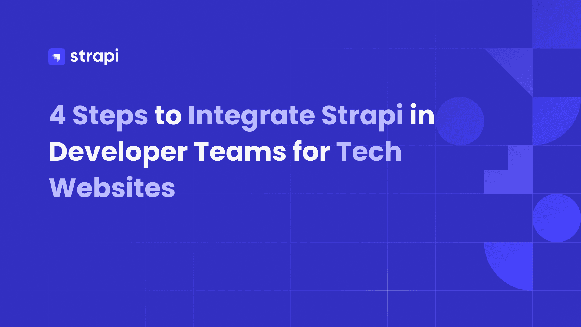 Integrate Strapi in Developer Teams for Tech Websites