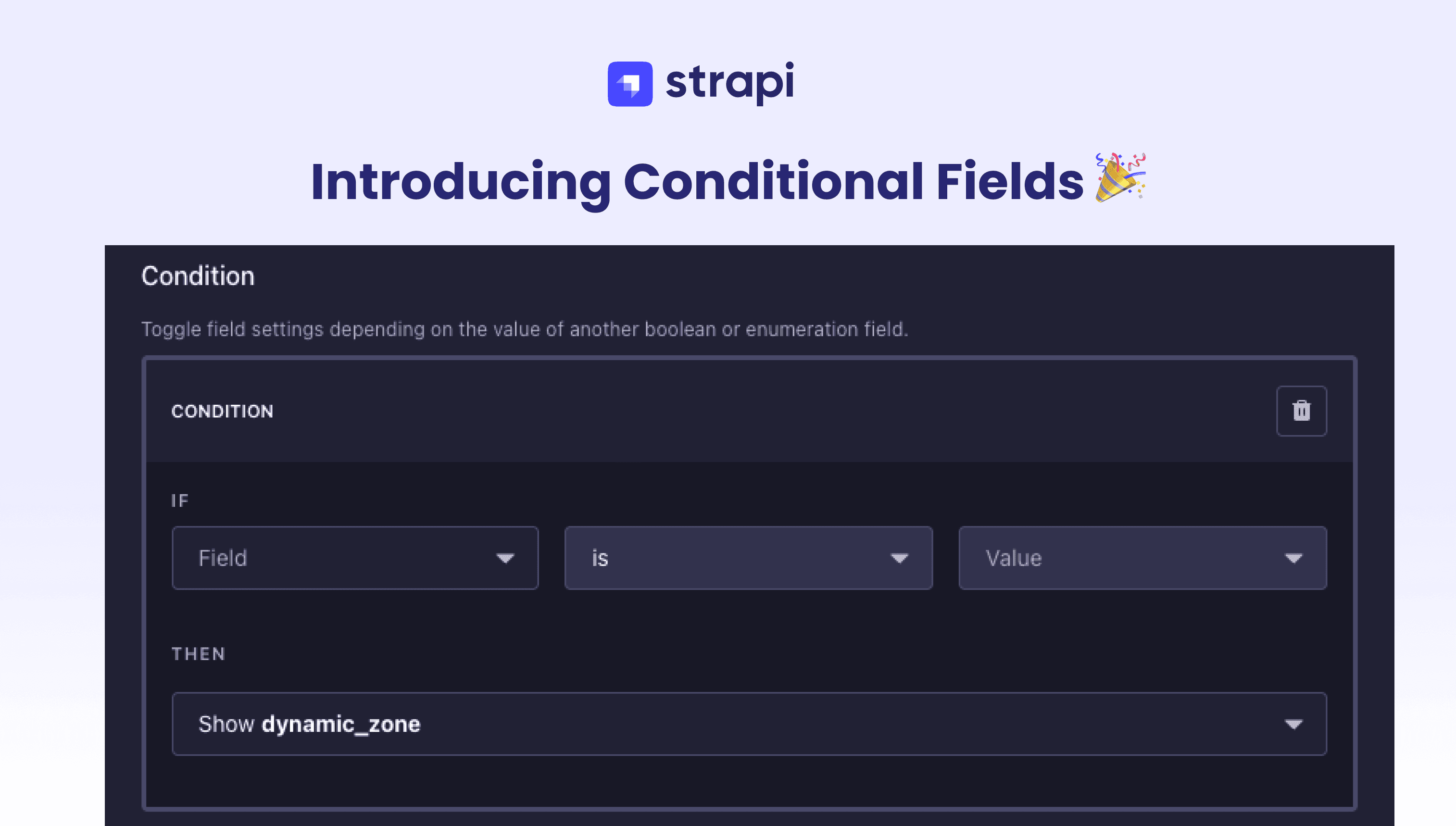 Conditional Field Strapi