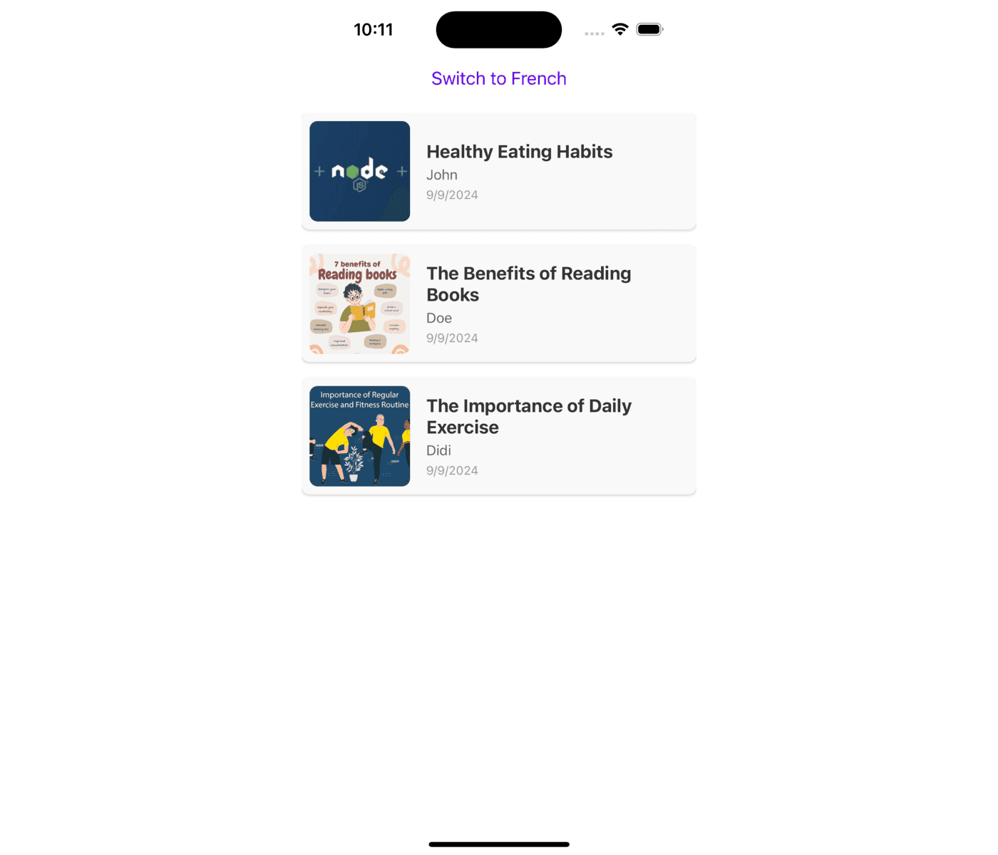 Home Screen of Multi-language App with Strapi and React Native.png