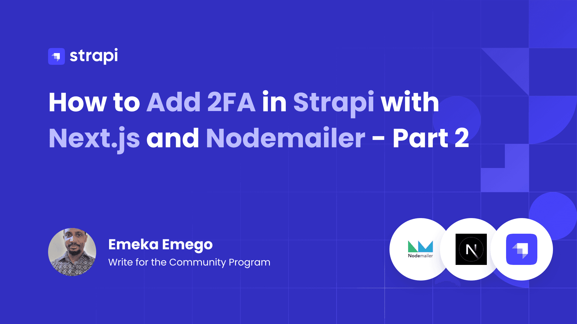 Add 2FA in Strapi with Next.js and Nodemailer