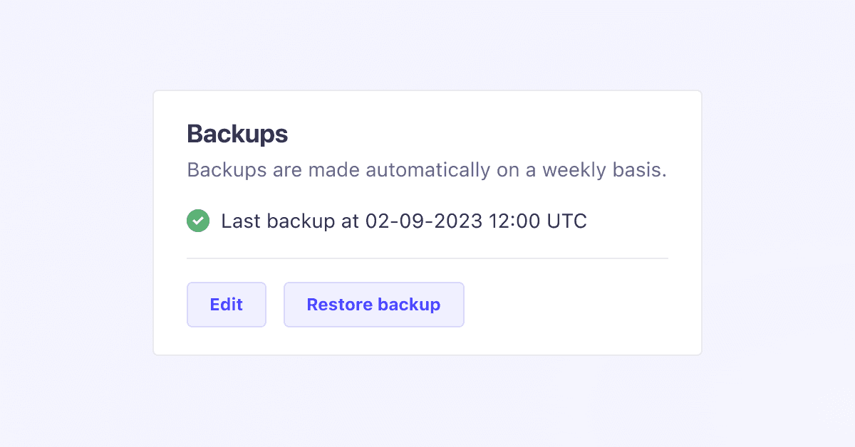 Manual Backups