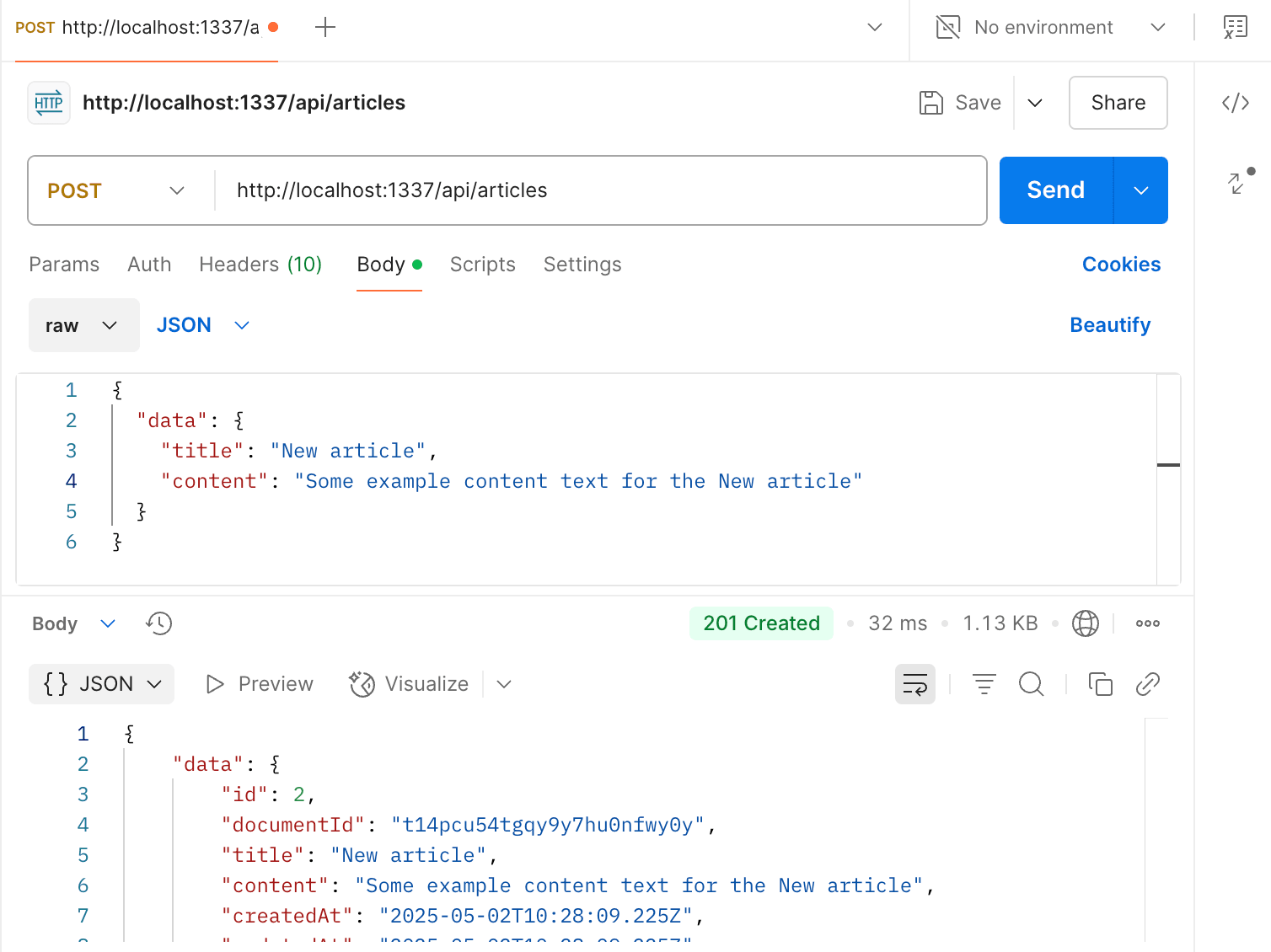 Screenshot showing POST request to Strapi endpoint.png