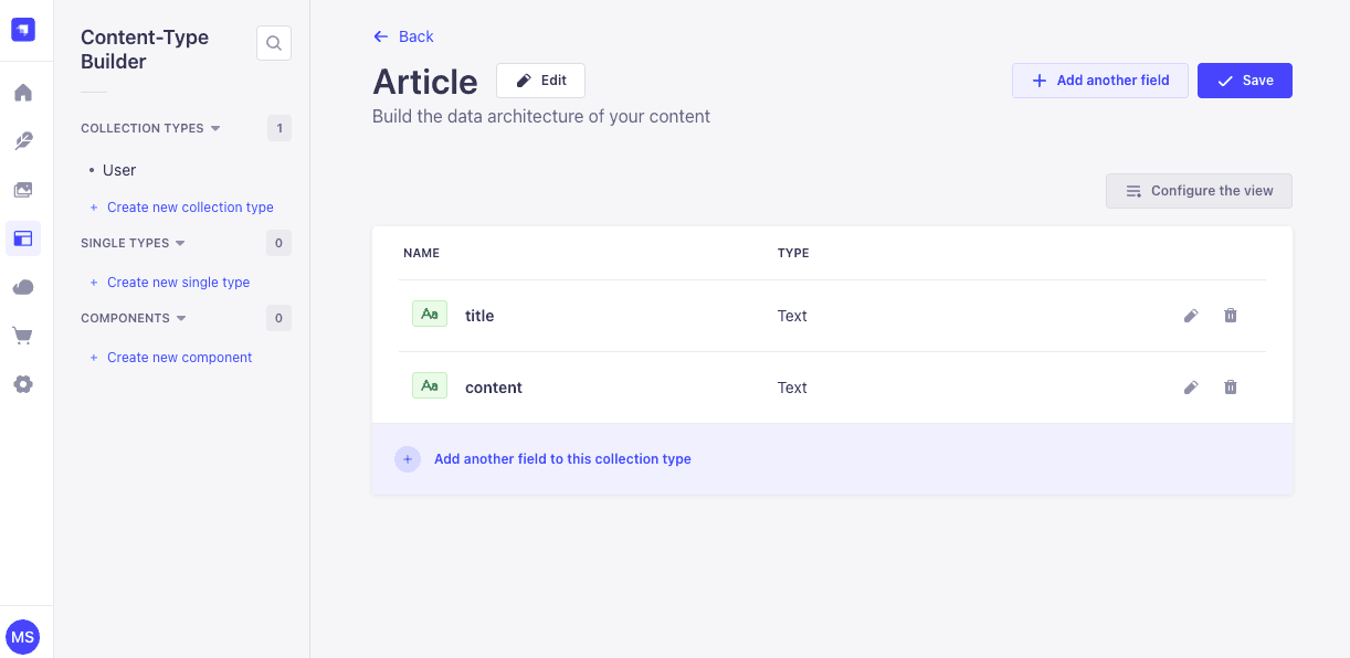 Screenshot showing Strapi Article content with different fields.png