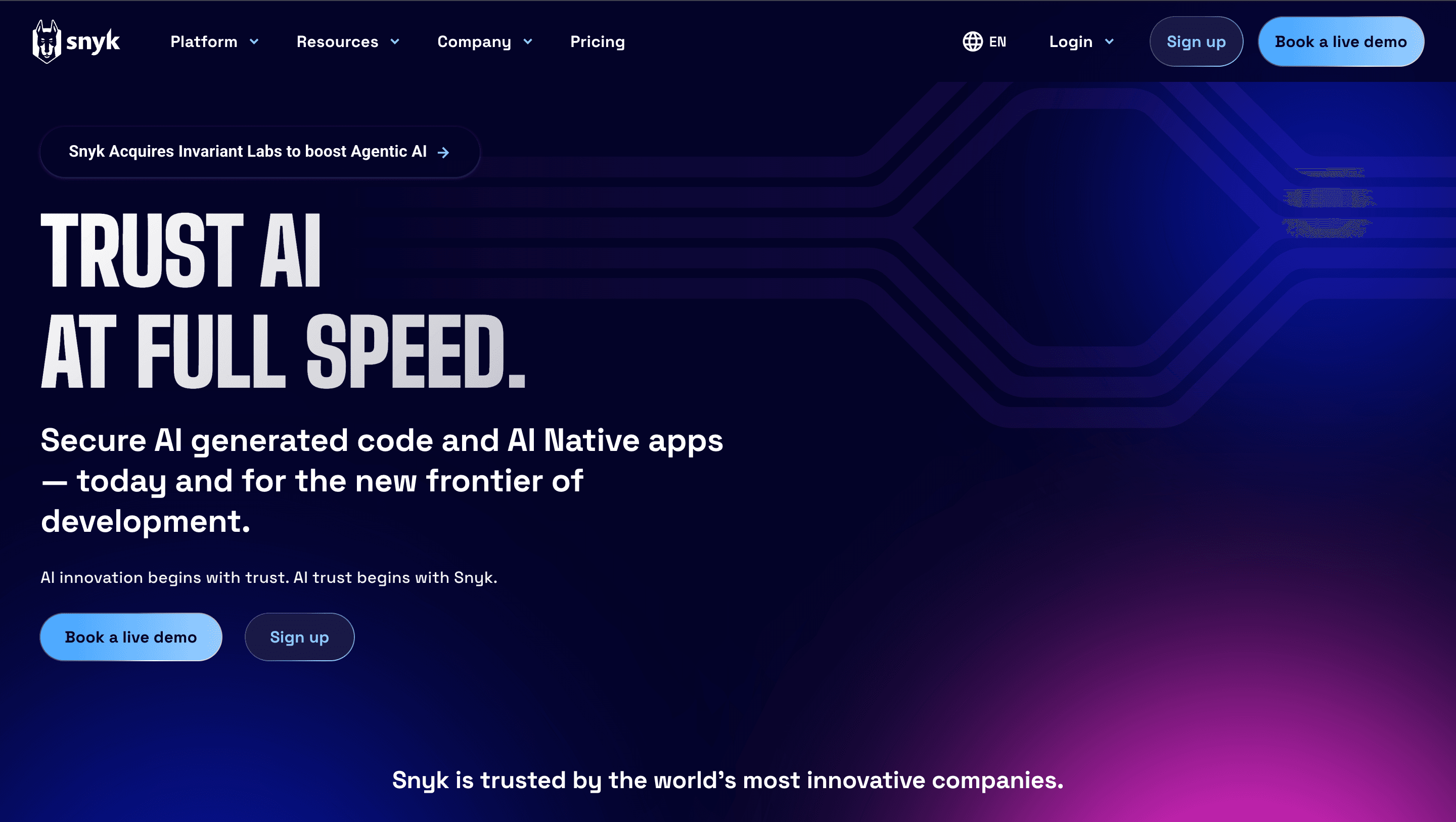 Snyk Homepage.png