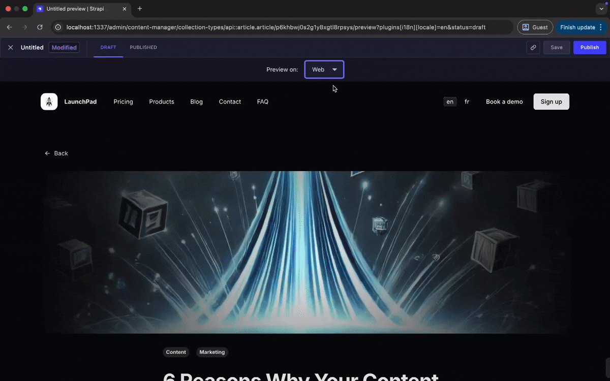 Web and Native Preview