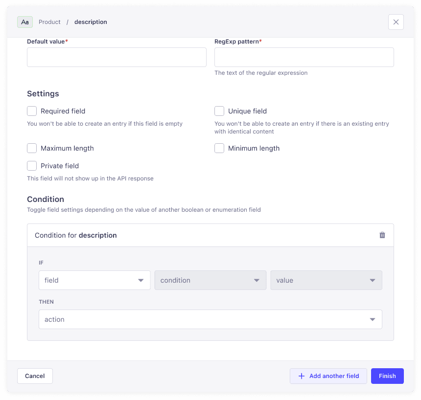 Conditional Fields - Content Manager