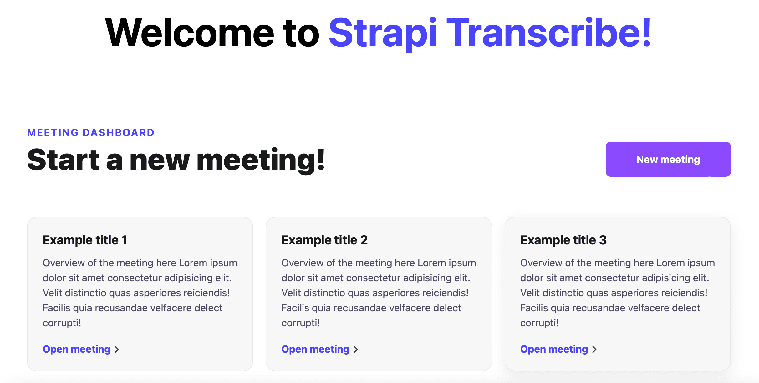 UI of Transcription App with Strapi and ChatGPT.png