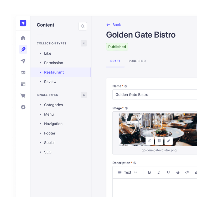 Strapi content management