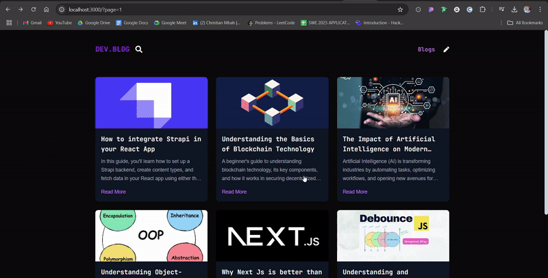 developer blog with strapi and next.js.gif