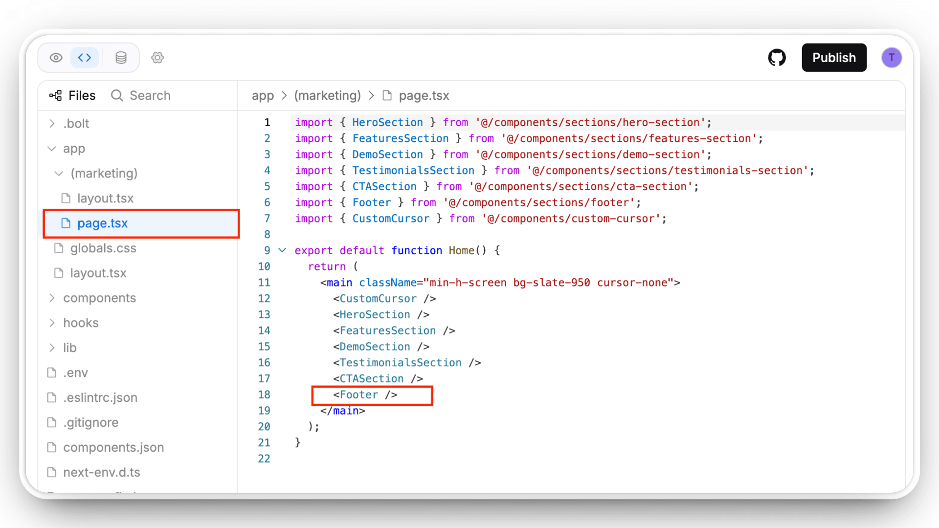 footer present in layout.png
