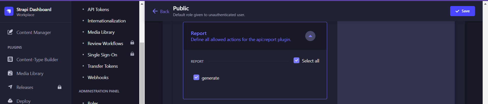 generate report api access .png