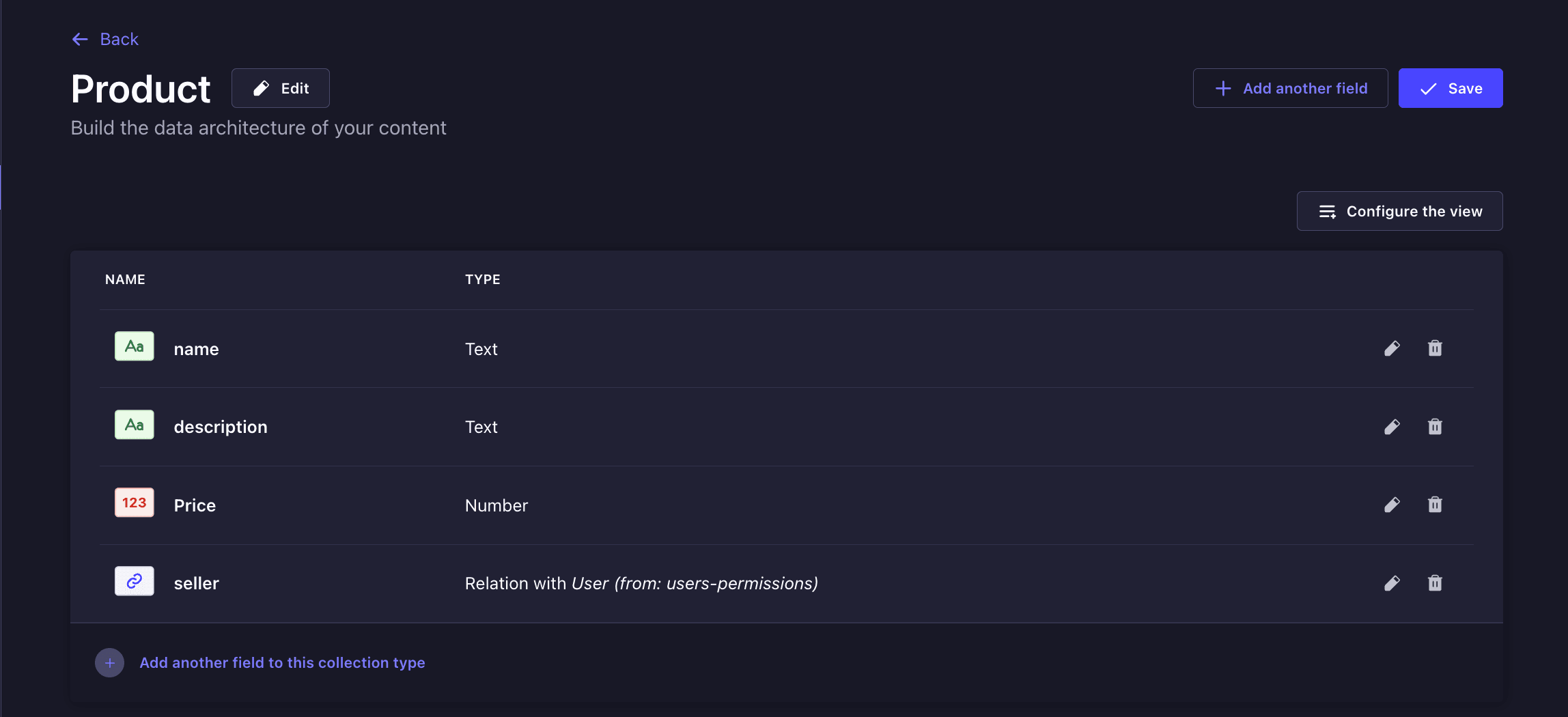 product collection type and fields.png