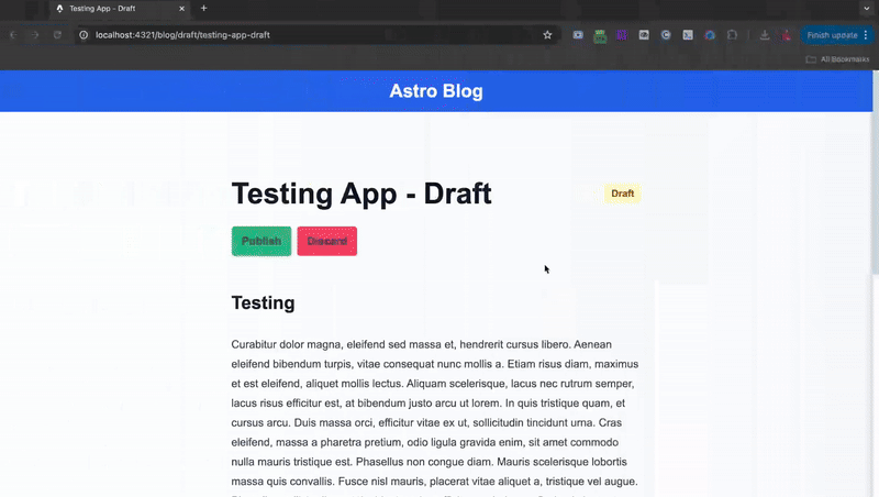 Publish a Draft