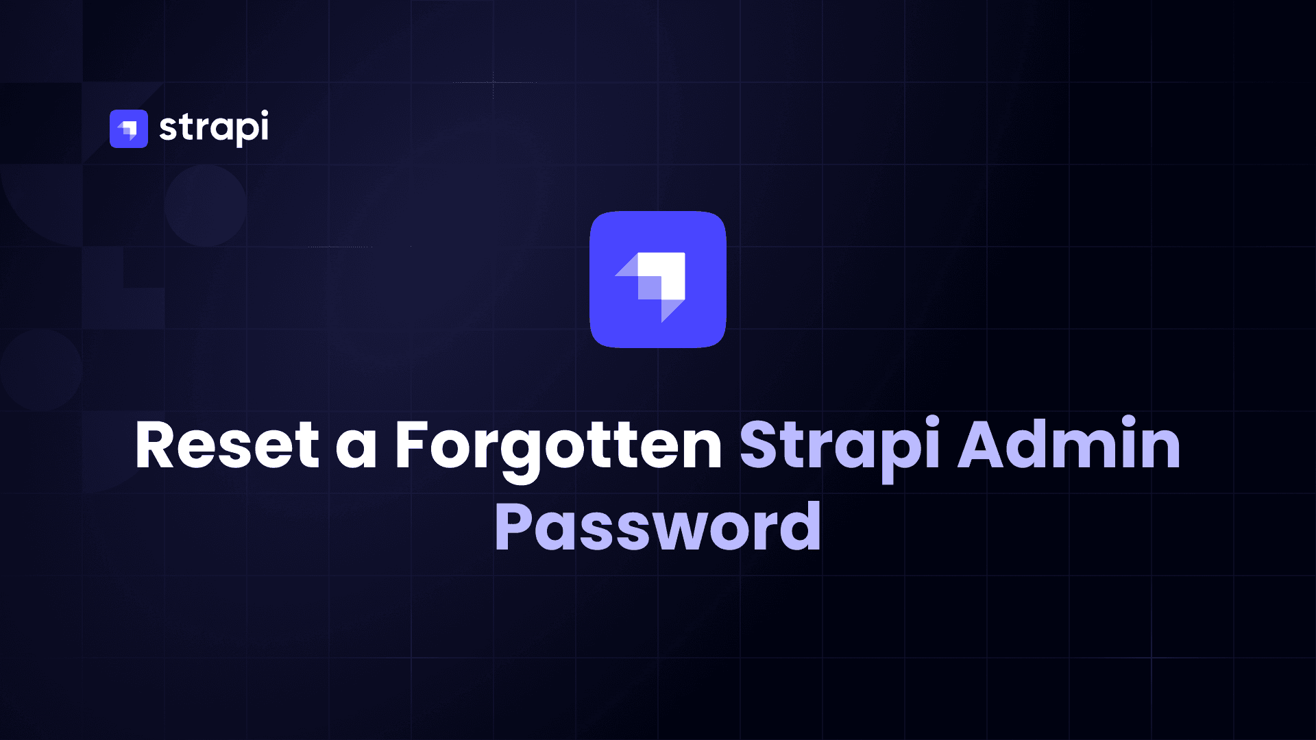 How to reset a forgotten Strapi admin password