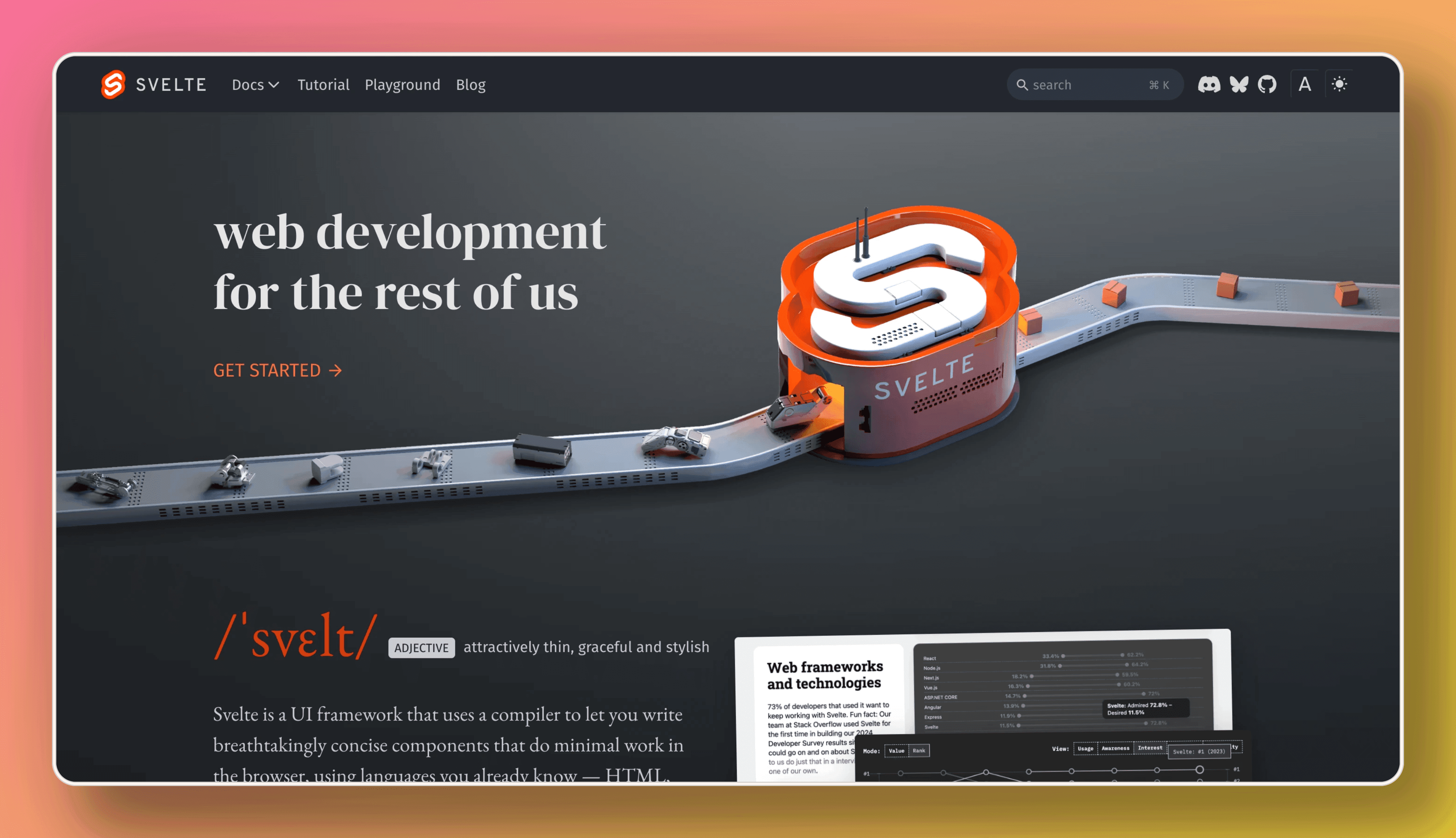 Svelte Home Page