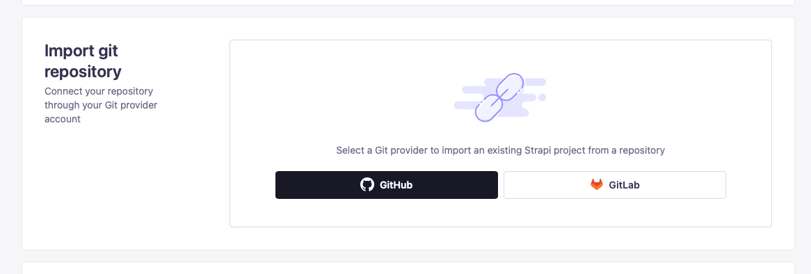strapi cloud import git repository.png